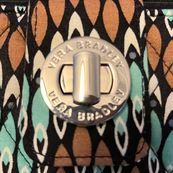 Vera Bradley turn-lock wallet in Sierra Stream - Picture 2 of 5